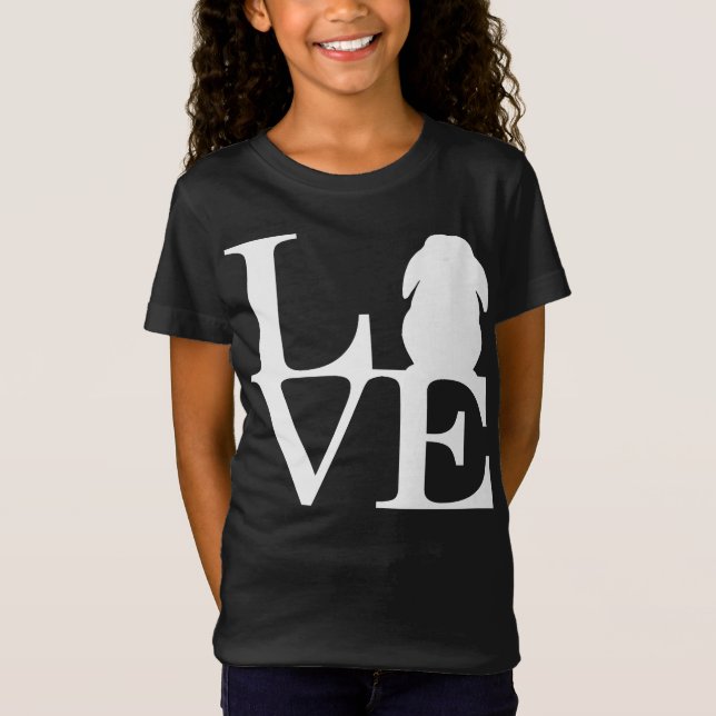 Camiseta Lop Rabbit Lover I love Bunnies Graphic (Anverso)