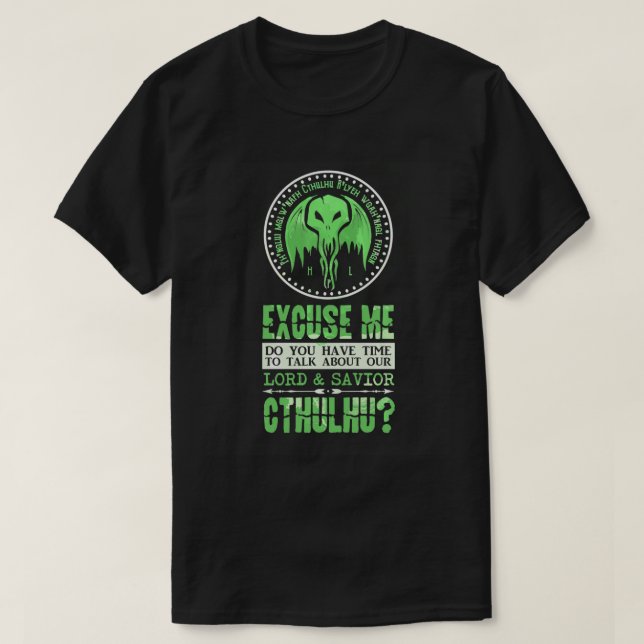 Camiseta Lord and Savior Cthulhu Sarcastic Religion Parody  (Diseño del anverso)