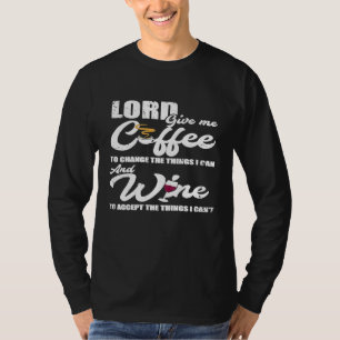 Camiseta Lord Dame Café Vino Bebiendo Camisas Dolorosas