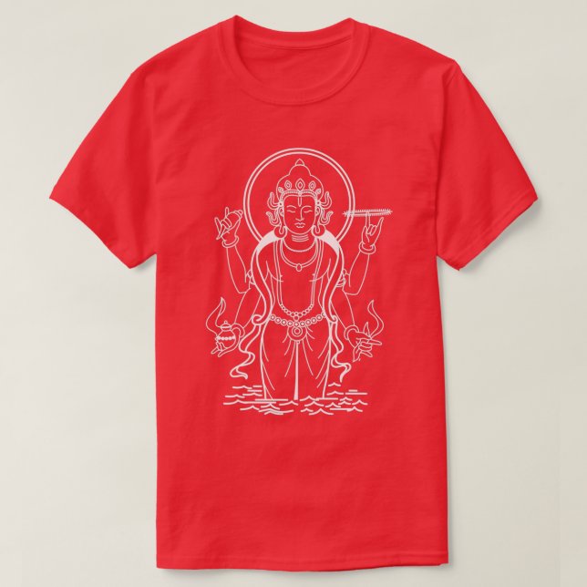 Camiseta Lord Dhanvantari con los ojos cerrados (Diseño del anverso)