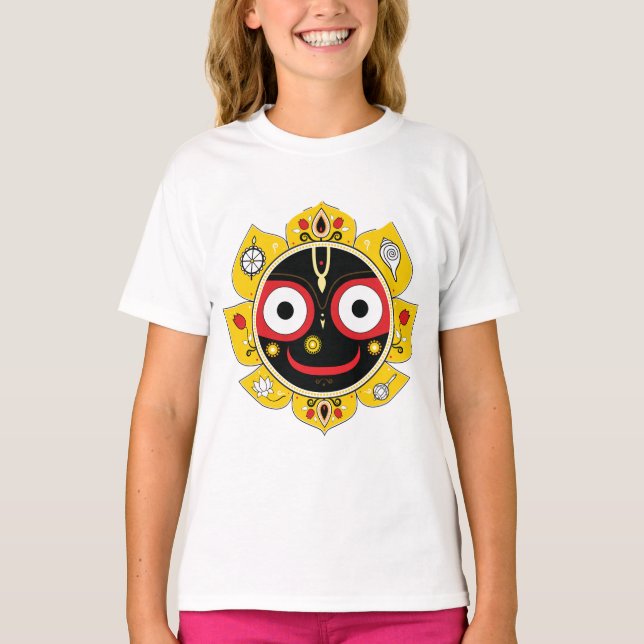 Camiseta Lord Jagannath Face Hindu Deity Spiritual (Anverso)