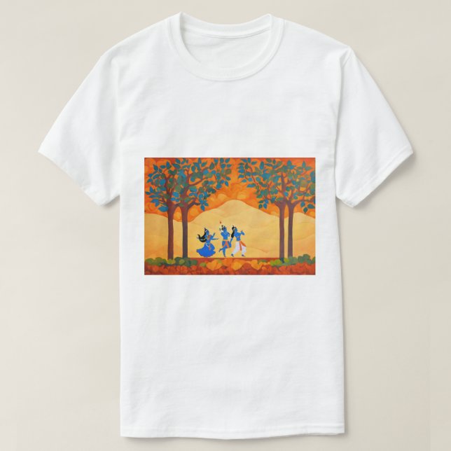 Camiseta Lord krishna dance con radha (Diseño del anverso)