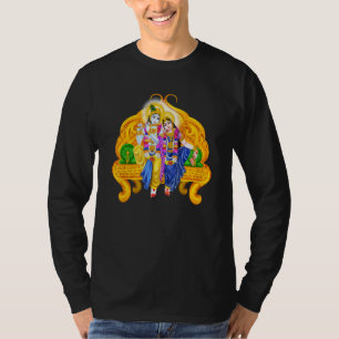 Camiseta Lord Krishna Y Devi Radha Hindu Deity Meditation