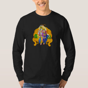 Camiseta Lord Krishna Y Devi Radha Hindu Deity Meditation