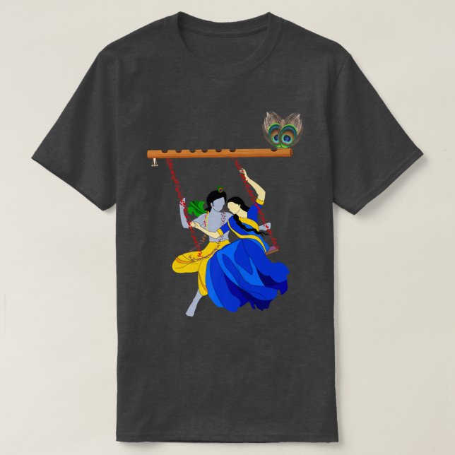 Camiseta Lord Krishna Y Radha Eternal Love Premium (Diseño del anverso)