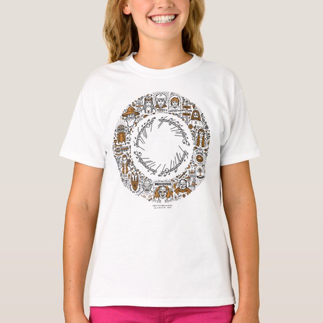 Camiseta LORD OF THE RINGS™ Doodle Art (Anverso)