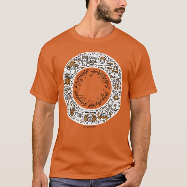 Camiseta LORD OF THE RINGS™ Doodle Art (Anverso)