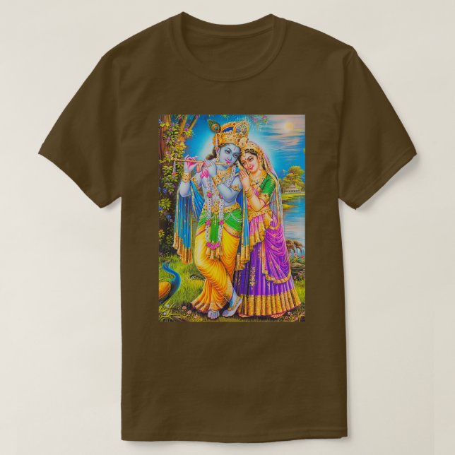 Camiseta Lord Radsha Krishna Hindu Gods Hinduism Religion (Diseño del anverso)