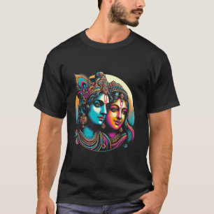 Camiseta Lord Shri Krishna Radha Rani Radhika God Lover Dev