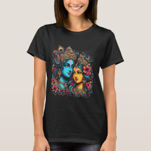 Camiseta Lord Shri Krishna Radha Rani Radhika God Lover Dev
