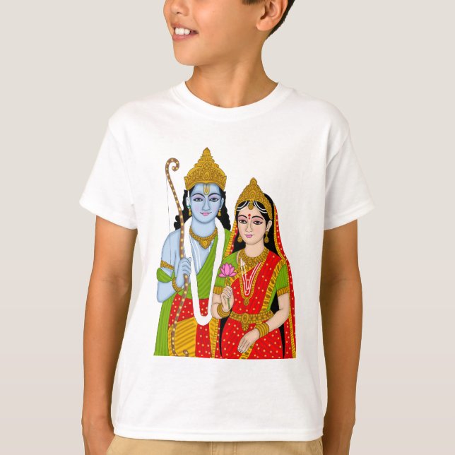 Camiseta Lord Sitaram T-Shirt – Devotional Wear for Daily & (Anverso)