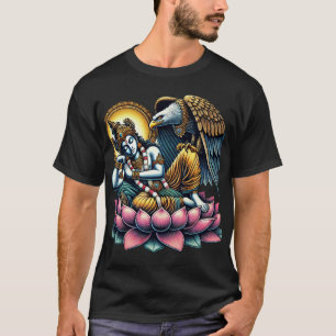 Camiseta Lord Vishnu escribe sobre Lotus en la cripta del á