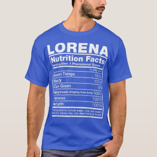 Camiseta Lorena Nutrition FactsLorena Name Birthday