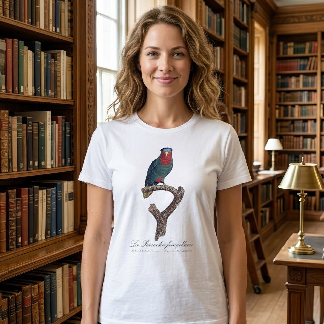 Camiseta Lori de corona azul, Vini Australis (Blue-Crowned Lorikeet, Vini Australis. Women Basic White T-Shirt)