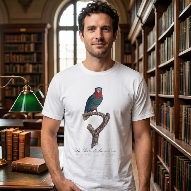 Camiseta Lori de corona azul, Vini Australis (Blue-Crowned Lorikeet, Vini Australis. Men Basic White T-Shirt)