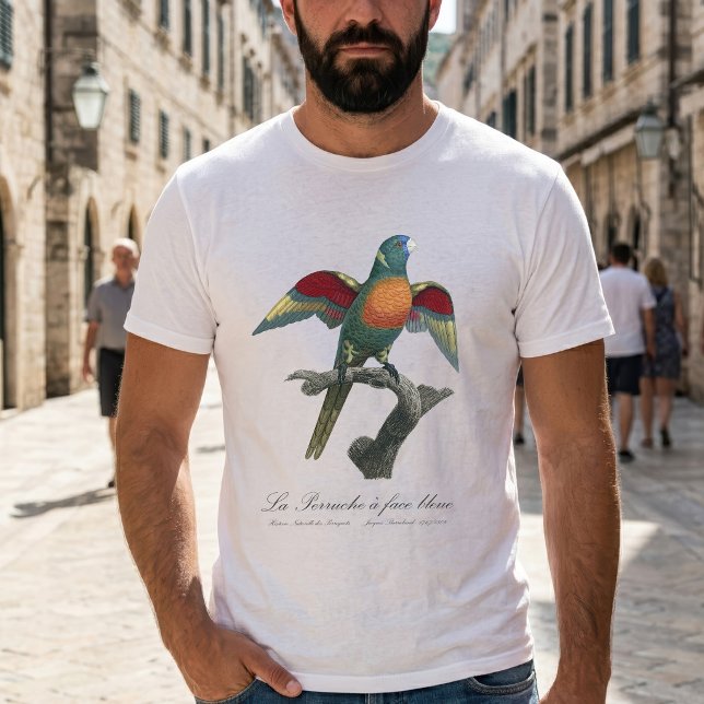 Camiseta Lori de flores, Trichoglossus haematodus (Coconut Lorikeet, Trichoglossus haematodus. Men Basic White T-Shirt)