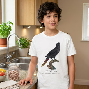 Camiseta Lori negro o Lori de plumas rojas, Chalcopsitta at
