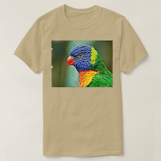 Camiseta Lories también conocido como loro de miel (Diseño del anverso)