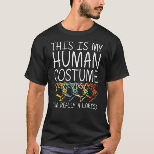 Camiseta Loris Halloween Human Costume Galago Potto Easy Di