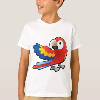 Camiseta loro amistoso lindo del Macaw