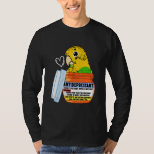 Camiseta Loro Antidepresivo Adorable I Periquito Amarillo B