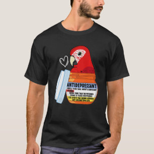 Camiseta Loro antidepresivo lindo I Ala verde Macaw