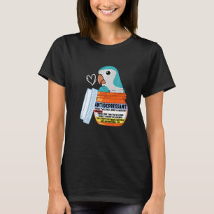 Camiseta Loro antidepresivo lindo I Blue Monk Parakeet Qu Q