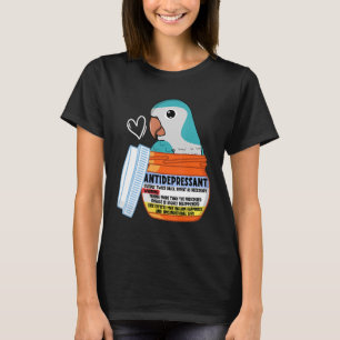 Camiseta Loro antidepresivo lindo I Blue Monk Parakeet Qu Q