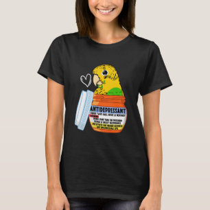 Camiseta Loro antidepresivo lindo I Budgie Budgeri amarillo