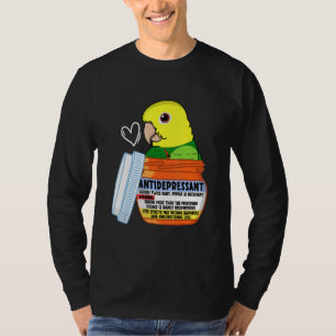 Camiseta Loro Antidepresivo Lindo I Cabeza Doble Amarilla