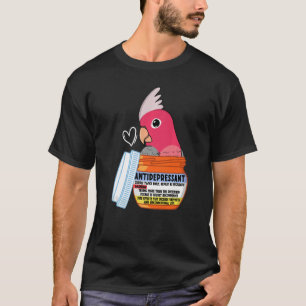 Camiseta Loro antidepresivo lindo I con pecho Rosa Galah C