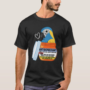 Camiseta Loro antidepresivo lindo I de garganta azul Macaw