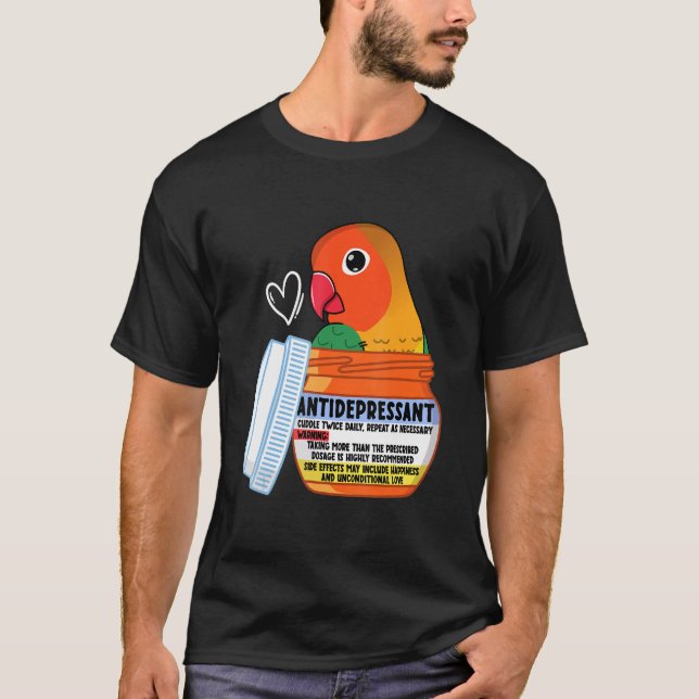 Camiseta Loro antidepresivo lindo I Fischers Lovebird (Anverso)