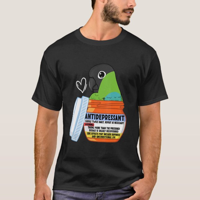 Camiseta Loro antidepresivo lindo I nanday conure (Anverso)