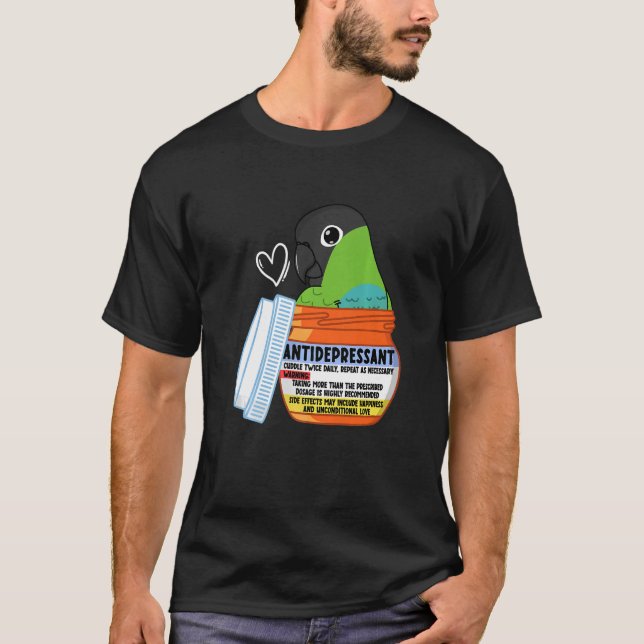 Camiseta Loro antidepresivo lindo I nanday conure (Anverso)