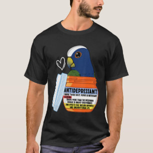 Camiseta Loro antidepresivo lindo I Pinuo con tapa blanca