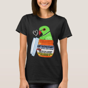 Camiseta Loro antidepresivo lindo I Ringneck indio verde
