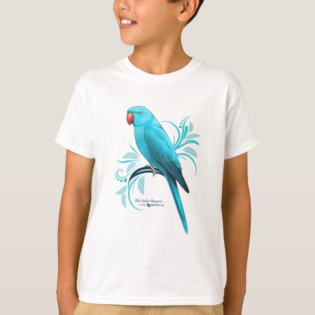 Camiseta Loro azul de Ringneck del indio (Anverso)