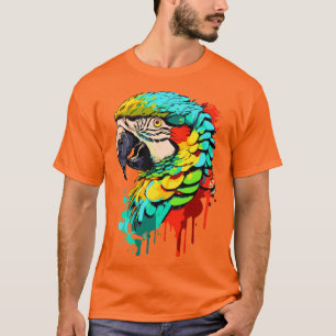 Camiseta Loro - Cabeza de loro - Colorida Parrot Ara