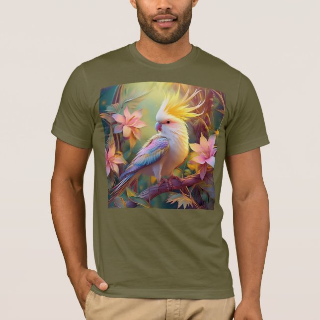 Camiseta Loro Cacatúa Ala Irisada Ave Fantasía (Anverso)