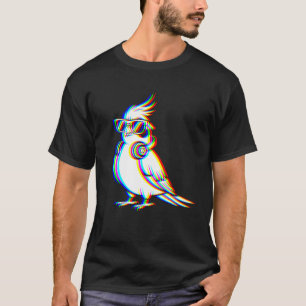 Camiseta Loro Cacatúa Divertido DJ Glitch Rave Música EDM P