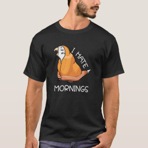 Camiseta Loro Cansado odia las mañanas I Budgeri Blanco