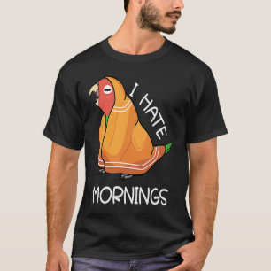 Camiseta Loro Cansado Odia las Mañanas I Cara Rosada Verde
