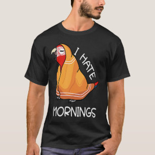 Camiseta Loro Cansado Odia las Mañanas I Guacamayo Escarlat