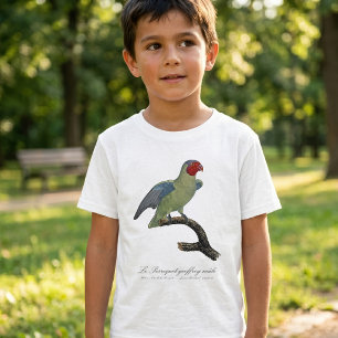 Camiseta Loro carirrojo macho, Geoffroyus geoffroyi