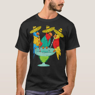 Camiseta Loro Cinco De Mayo Bebiendo Fiebre Tequila Mexican