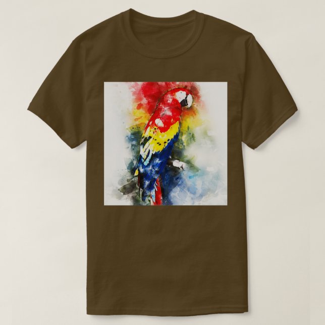 Camiseta Loro colorido 34 (Diseño del anverso)