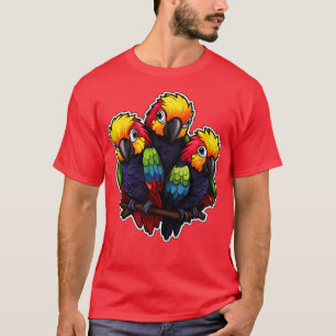 Camiseta Loro colorido Cockatoo Parakeet Macaws Parrot 1