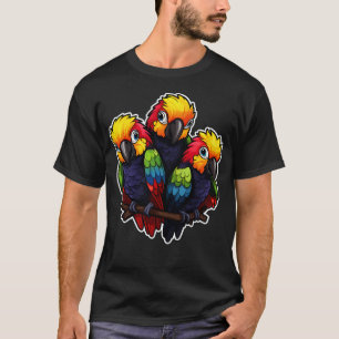 Camiseta Loro colorido Cockatoo Parakeet Macaws Parrot 1
