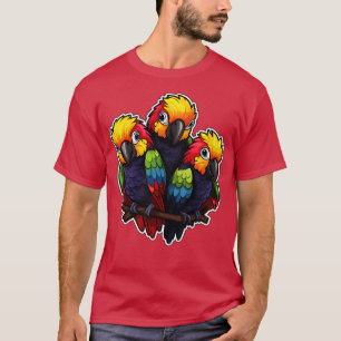 Camiseta Loro colorido Cockatoo Parakeet Macaws Parrot 1